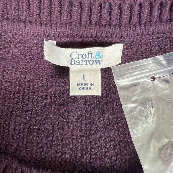 Croft & Barrow Multi Purple Sweater Size L  NWOT - Picture 5 of 7